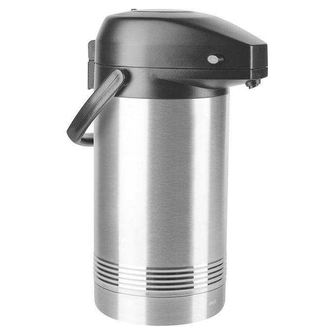 Emsa PRESIDENT Caraffa Termica con Pompa 3 L Acciaio Inossidabile Isolamento Doppio Strato Lavabile in Lavastoviglie colore Nero