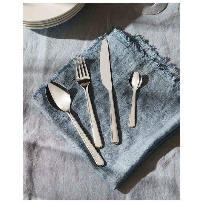 Alessi BG02S24 Amici Set di posate 24 pz Acciaio inossidabile 18-10 Lavastoviglie sicuro colore Argentato