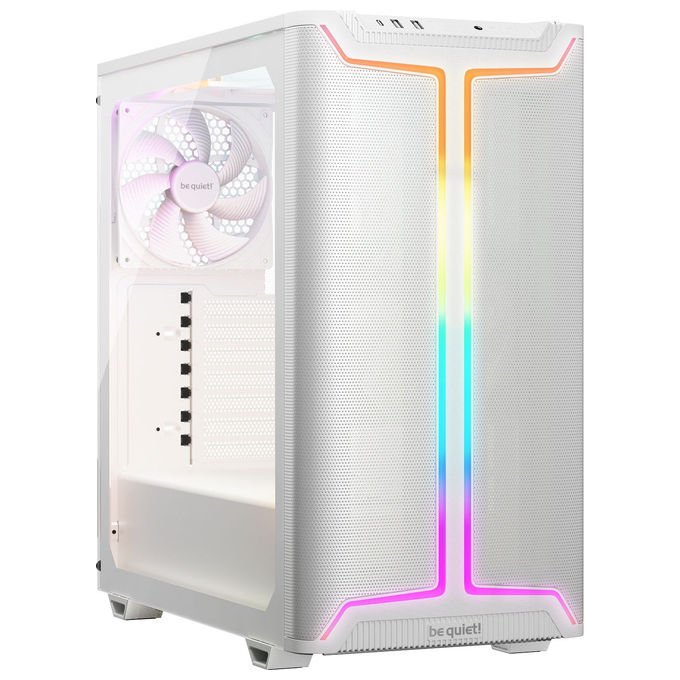 Be quiet! BGW77 Pure Base 501 DX White Case PC Midi Tower ATX Micro ATX Mini ATX Vetro Temperato Illuminazione RGB 7 Slot Espansione Filtro Antipolvere colore Bianco