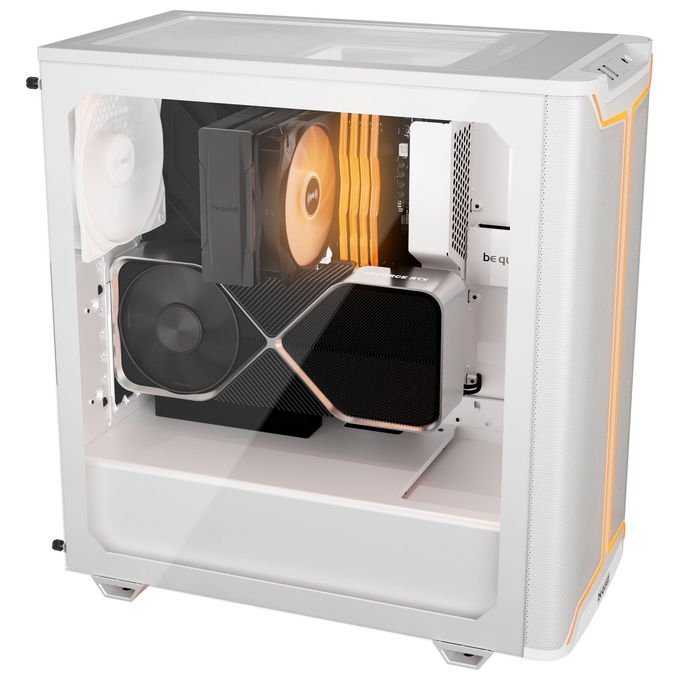 Be quiet! BGW77 Pure Base 501 DX White Case PC Midi Tower ATX Micro ATX Mini ATX Vetro Temperato Illuminazione RGB 7 Slot Espansione Filtro Antipolvere colore Bianco