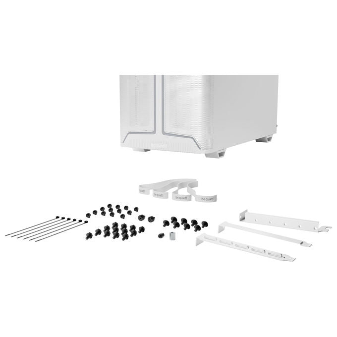 Be quiet! BGW77 Pure Base 501 DX White Case PC Midi Tower ATX Micro ATX Mini ATX Vetro Temperato Illuminazione RGB 7 Slot Espansione Filtro Antipolvere colore Bianco