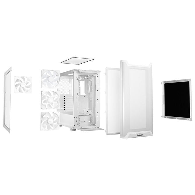 Be quiet! BGW79 Pure Base 501 LX White Case PC Midi Tower con Ventole ARGB Preinstallate e Finestra Laterale Vetro Temperato colore Bianco