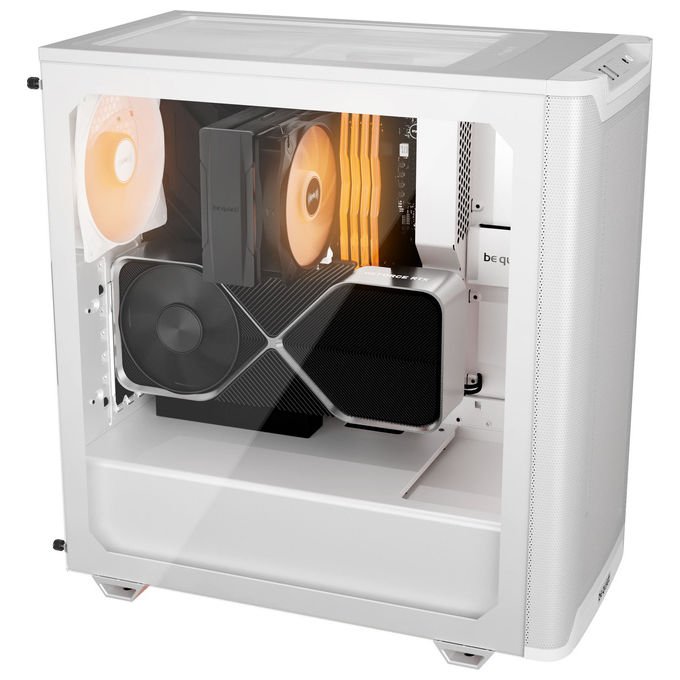 Be quiet! BGW79 Pure Base 501 LX White Case PC Midi Tower con Ventole ARGB Preinstallate e Finestra Laterale Vetro Temperato colore Bianco