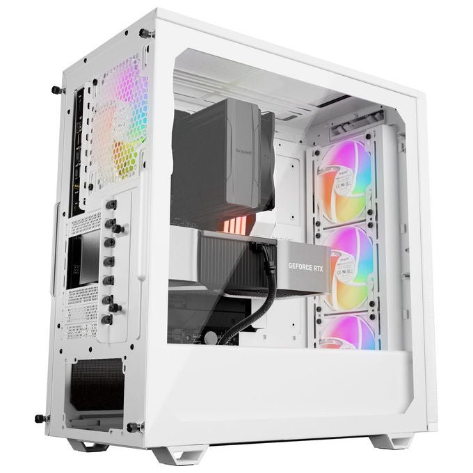 Be quiet! BGW79 Pure Base 501 LX White Case PC Midi Tower con Ventole ARGB Preinstallate e Finestra Laterale Vetro Temperato colore Bianco