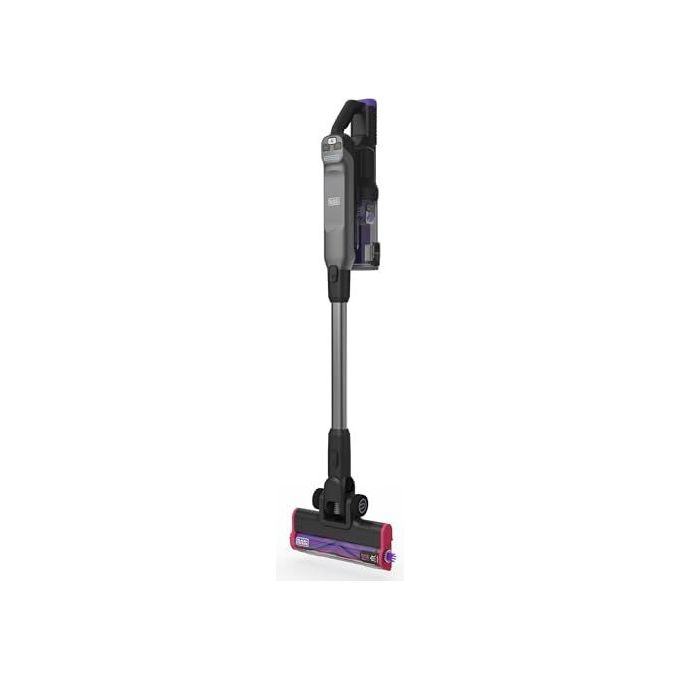 Black+Decker Scopa Ricaricabile 21.6V fino a 35 Minuti 100W 2 Turbo Spazzole Laterali