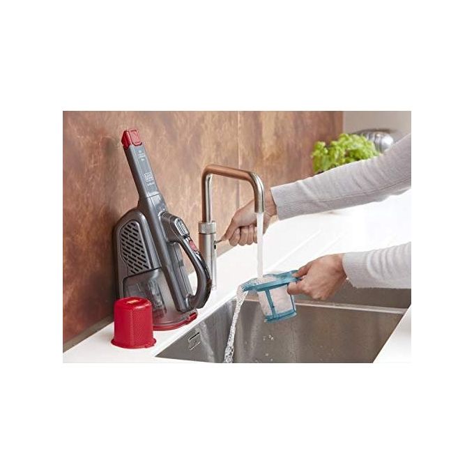 Black+Decker BHHV315B Dustbuster Aspirabriciole Ricaricabile Capacita' 0,7 L Tecnologia Litio 12 V Titanium-Red