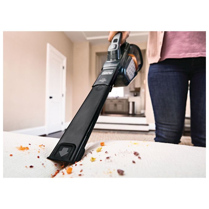 Black and Decker BHHV520JF-QW Aspirapolvere Portatile Senza Fili 0,7 L Autonomia 21 min Filtri Lavabili colore Nero Argento Titanio