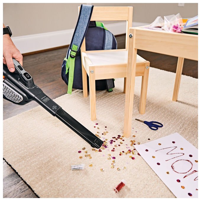 Black and Decker BHHV520JF-QW Aspirapolvere Portatile Senza Fili 0,7 L Autonomia 21 min Filtri Lavabili colore Nero Argento Titanio