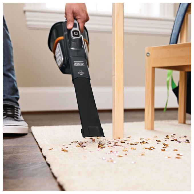 Black and Decker BHHV520JF-QW Aspirapolvere Portatile Senza Fili 0,7 L Autonomia 21 min Filtri Lavabili colore Nero Argento Titanio