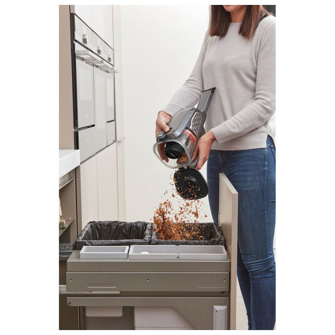 Black and Decker BHHV520JF-QW Aspirapolvere Portatile Senza Fili 0,7 L Autonomia 21 min Filtri Lavabili colore Nero Argento Titanio
