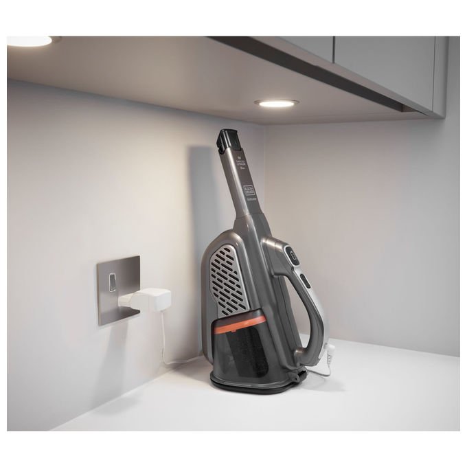 Black and Decker BHHV520JF-QW Aspirapolvere Portatile Senza Fili 0,7 L Autonomia 21 min Filtri Lavabili colore Nero Argento Titanio