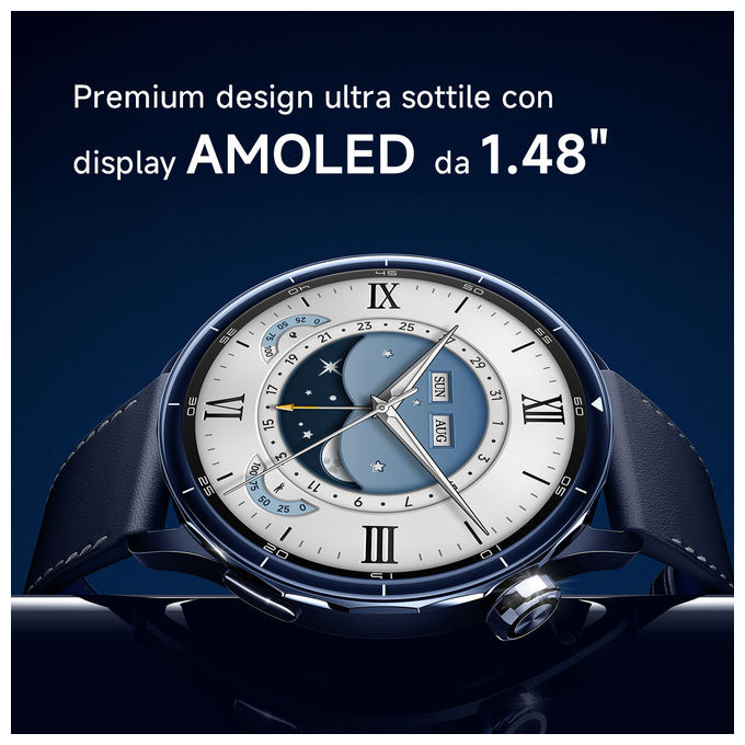 Xiaomi BHR08ISGL Watch S5 Smartwatch Display AMOLED 1,48'' Risoluzione 480 x 480 Pixel Batteria 815 mAh Durata fino a 21 giorni Connessione Bluetooth 5.4 Wi-Fi GPS Dual-band Colore Argento