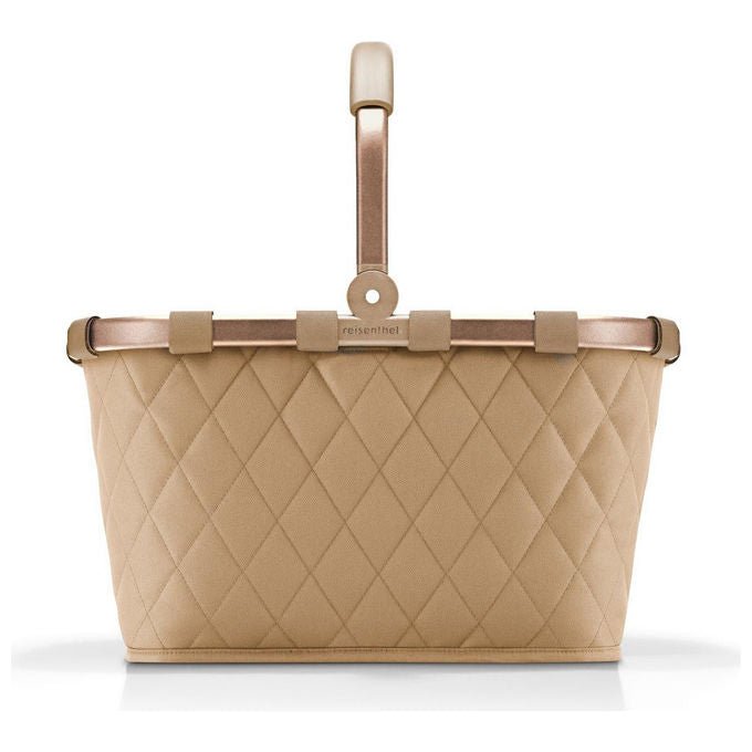 Reisenthel BK6046 carrybag Cestino per shopping 22 L in poliestere riciclato con cerniera e tasca interna colore Beige