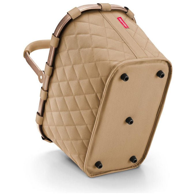 Reisenthel BK6046 carrybag Cestino per shopping 22 L in poliestere riciclato con cerniera e tasca interna colore Beige