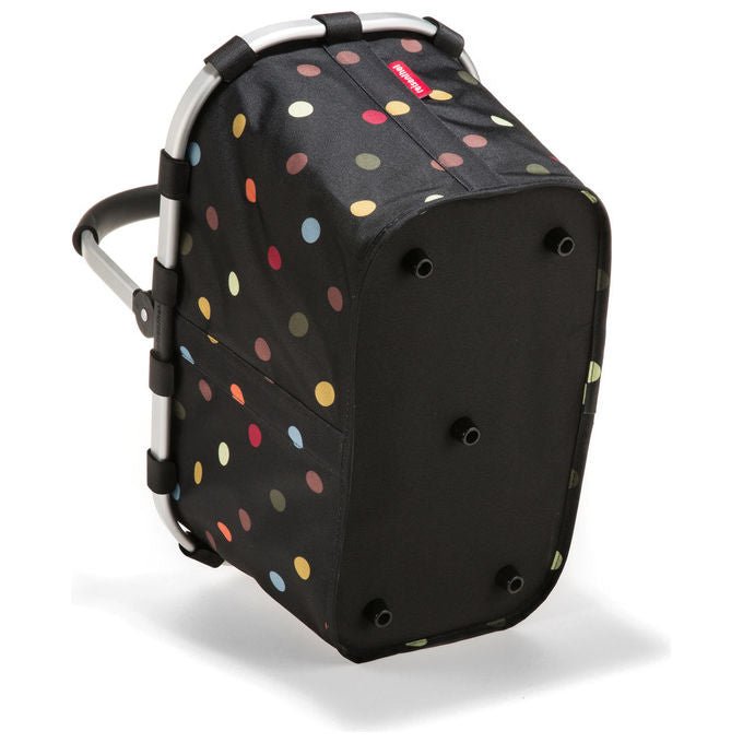 Reisenthel BK7009 Carrybag Cestino per la spesa 22 l Pieghevole con Tasca Zip Struttura in Alluminio colore Punti neri