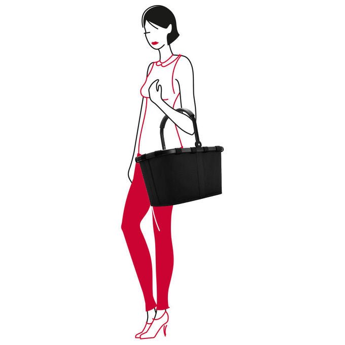 Reisenthel BK7040 Carrybag Frame Cestino per shopping in poliestere riciclato con telaio in alluminio 22 L colore Nero