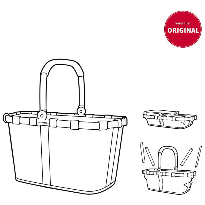 Reisenthel BK7040 Carrybag Frame Cestino per shopping in poliestere riciclato con telaio in alluminio 22 L colore Nero