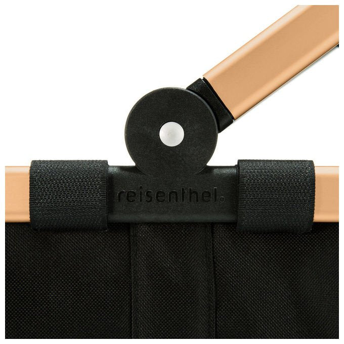 Reisenthel BK7041 Carrybag Frame Cestino per shopping in PET riciclato con telaio in alluminio 22 L colore Nero Oro