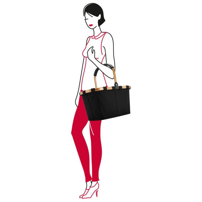 Reisenthel BK7041 Carrybag Frame Cestino per shopping in PET riciclato con telaio in alluminio 22 L colore Nero Oro