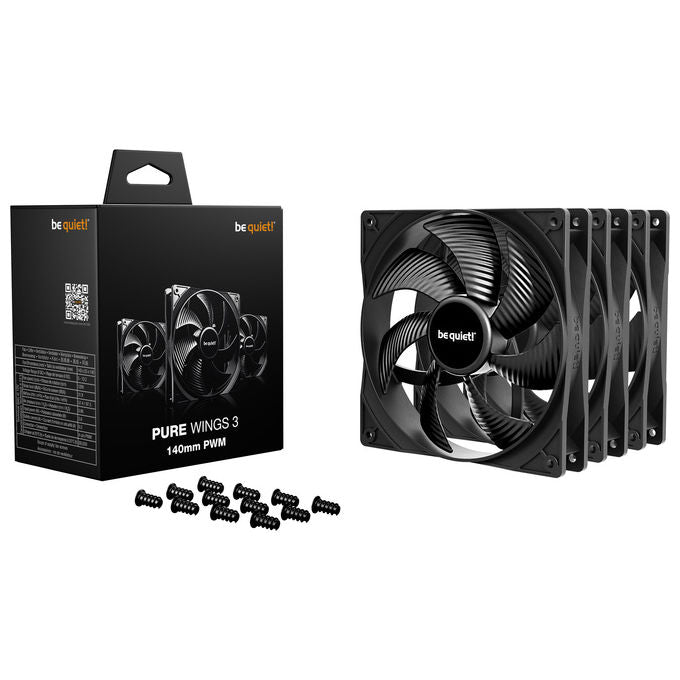Be quiet! 4260052193853 Pure Wings 3 Ventilatore 140 mm PWM 1200 rpm 21,9 dB 3 pz colore Nero