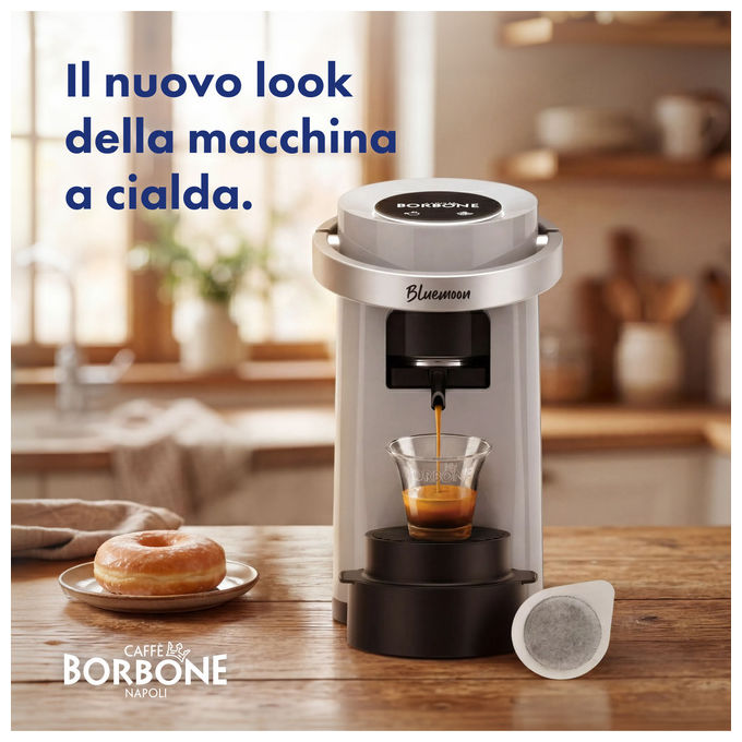 Caffe' Borbone BLUEMOONGRIG Bluemoon Macchina da caffe' a cialde ESE 44mm Capacita' serbatoio 0.9 L Pressione 15 bar Potenza 650 W colore Grigio