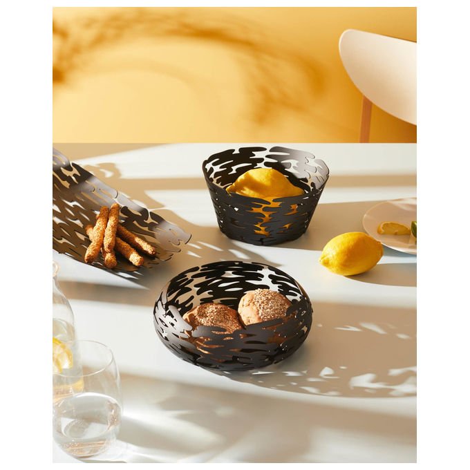 Alessi BM02 Cestino Rotondo Barknest in Acciaio Inossidabile 18-10 Lucido colore Lucido
