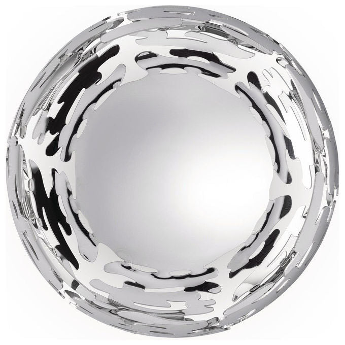 Alessi BM02 Cestino Rotondo Barknest in Acciaio Inossidabile 18-10 Lucido colore Lucido