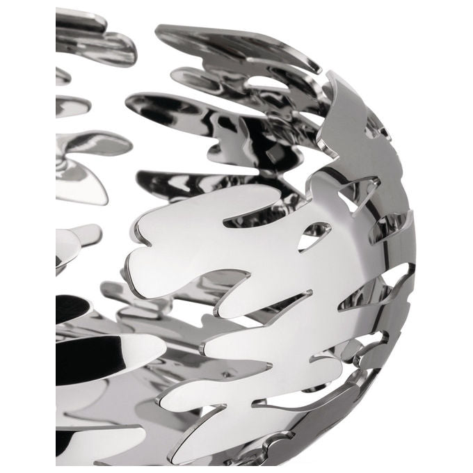 Alessi BM02 Cestino Rotondo Barknest in Acciaio Inossidabile 18-10 Lucido colore Lucido