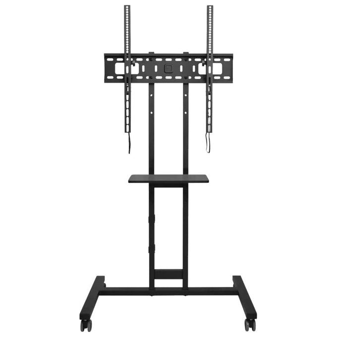 One For All BM4673 Supporto TV a Pavimento Ruote Bloccabili Altezza Regolabile Fino a 50 Kg VESA 600x600 mm Inclinazione 10° colore Nero