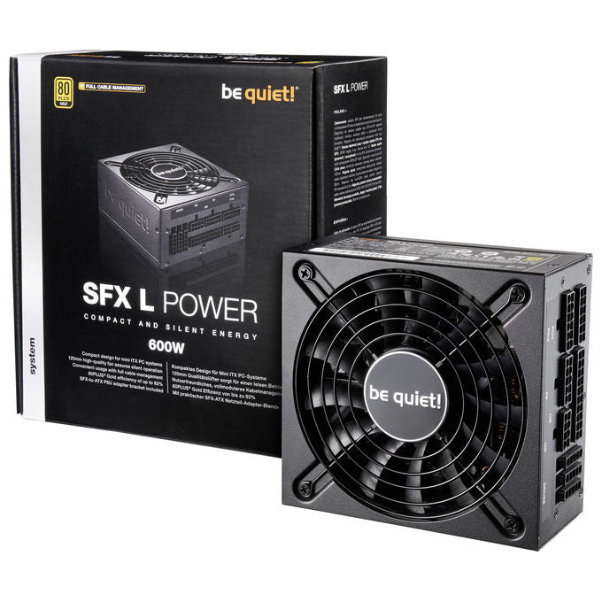 Be quiet! SFX L Power 600 W Alimentatore 80 PLUS Gold Completamente Modulare 120 mm colore Nero