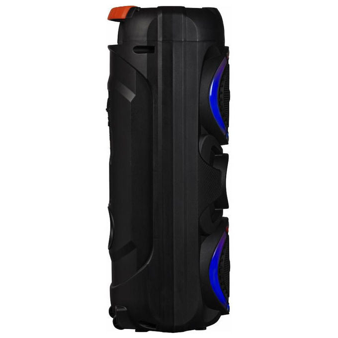 Denver BPS-459 Altoparlante da festa Potenza 200 W RMS Bluetooth 5.0 LED Multi MicroSD USB Tipo C e A con Microfono e Telecomando colore Nero
