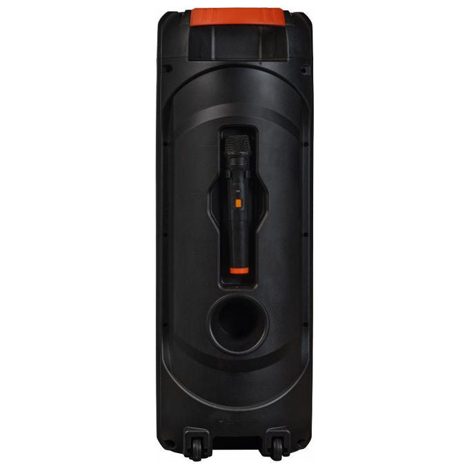 Denver BPS-459 Altoparlante da festa Potenza 200 W RMS Bluetooth 5.0 LED Multi MicroSD USB Tipo C e A con Microfono e Telecomando colore Nero