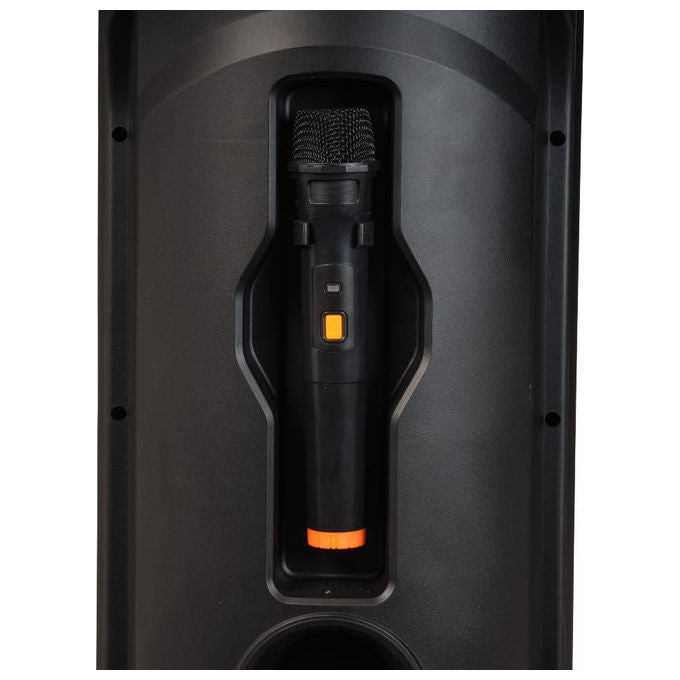 Denver BPS-459 Altoparlante da festa Potenza 200 W RMS Bluetooth 5.0 LED Multi MicroSD USB Tipo C e A con Microfono e Telecomando colore Nero