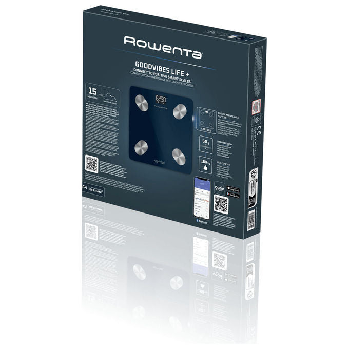 Rowenta BR9720 Bilancia Smart 180 kg 15 indicatori colore Blu