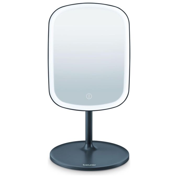 Beurer BS47-LE2026 Specchio Cosmetico con Luce LED Ricaricabile Base Portaoggetti colore Bianco