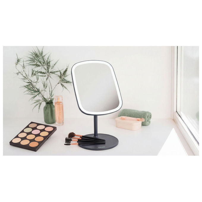 Beurer BS47-LE2026 Specchio Cosmetico con Luce LED Ricaricabile Base Portaoggetti colore Bianco