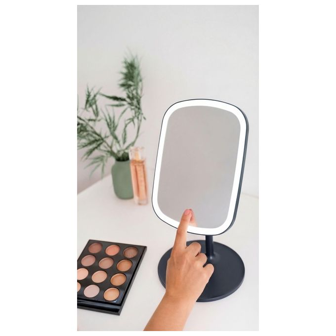 Beurer BS47-LE2026 Specchio Cosmetico con Luce LED Ricaricabile Base Portaoggetti colore Bianco