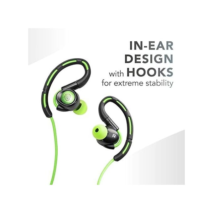 Cellular Line ATHLETY Auricolare Bluetooth Sport Dotato di Certificazione IPX4 e Archetto Flessibile BìVerde