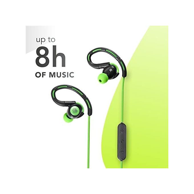 Cellular Line ATHLETY Auricolare Bluetooth Sport Dotato di Certificazione IPX4 e Archetto Flessibile BìVerde