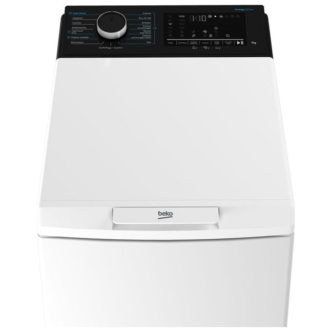 Beko BTLSPIN76DBIT BTLSPIN Lavatrice Carica dall'Alto 7 Kg 1200 rpm Classe Energetica A (60x40x90 cm) colore Bianco