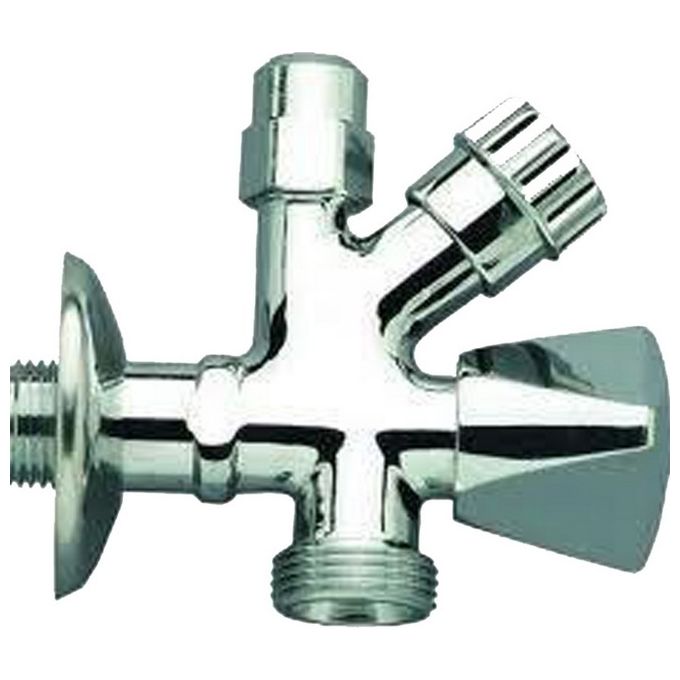 Go Plast Rubinetto Sottolavabo 10X1-2 Con Attacco Lavatrice Cromo