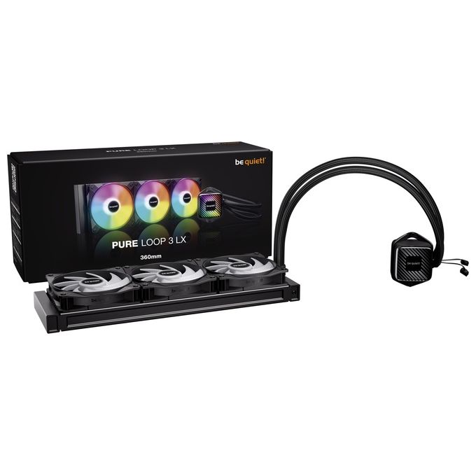 Be quiet! BW031EU PURE LOOP 3 LX Raffreddatore di Liquidi Tutto in Uno 360 mm con Pompa PWM e Ventole ARGB 120 mm colore Nero