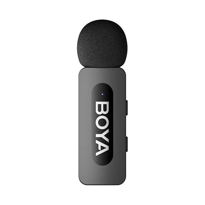 BOYA BY-V1 V2.0 Microfono Wireless 2.4GHz Portata 100 m Connettivita' Lightning USB-C 3.5 mm colore Nero