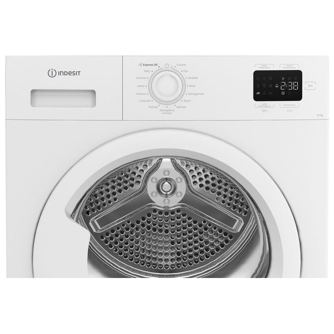 Indesit C YD 103D WW IT Asciugatrice a Pompa di Calore 10 Kg Classe D Display Digitale Partenza Differita Funzione Antipiega (59.8x84.6x60.7 cm) colore Bianco