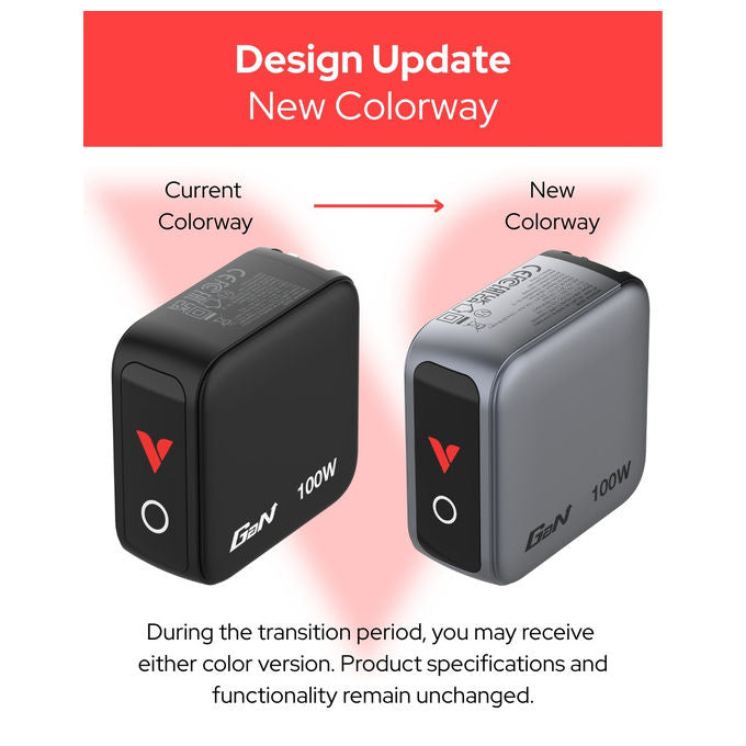 Verbatim 30239 Caricabatterie Universale Interno 100 W con Power Delivery 3.0 Quick Charge 3.0 3 Porte USB (2 Type-C 1 Type-A) colore Nero