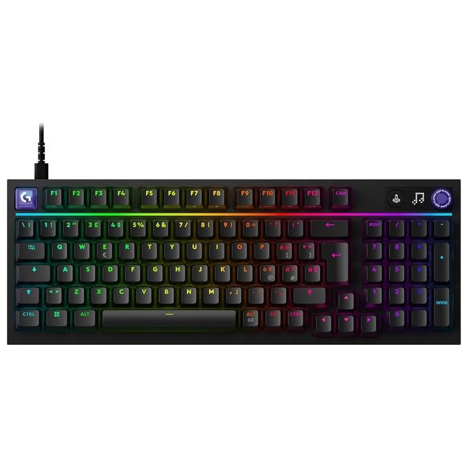 Logitech G 920-014233 G316 X 98 Tastiera gaming cablata 98% con display LED e rotella multimediale colore Bianco