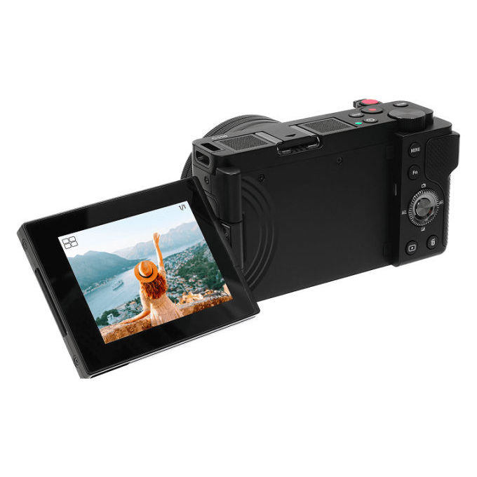 AgfaPhoto C110 Fotocamera Digitale 24 MP con Risoluzione Interpolata Sensore Sony CMOS IMX458 Video 4K Zoom Ottico 3x Schermo Touch Rotabile 2.8 pollici Wi-Fi Stabilizzazione Colore Nero