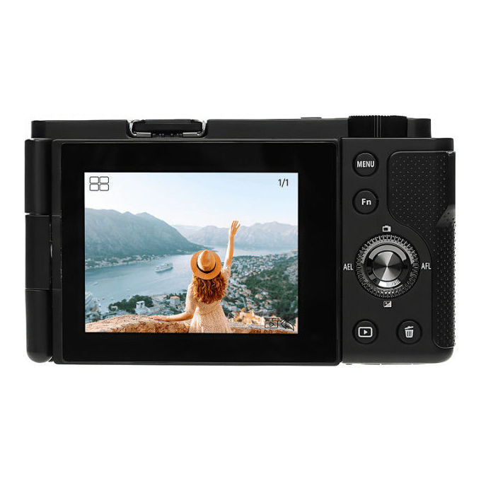 AgfaPhoto C110 Fotocamera Digitale 24 MP con Risoluzione Interpolata Sensore Sony CMOS IMX458 Video 4K Zoom Ottico 3x Schermo Touch Rotabile 2.8 pollici Wi-Fi Stabilizzazione Colore Nero