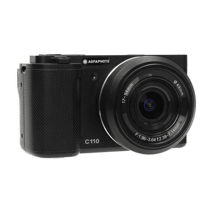 AgfaPhoto C110 Fotocamera Digitale 24 MP con Risoluzione Interpolata Sensore Sony CMOS IMX458 Video 4K Zoom Ottico 3x Schermo Touch Rotabile 2.8 pollici Wi-Fi Stabilizzazione Colore Nero