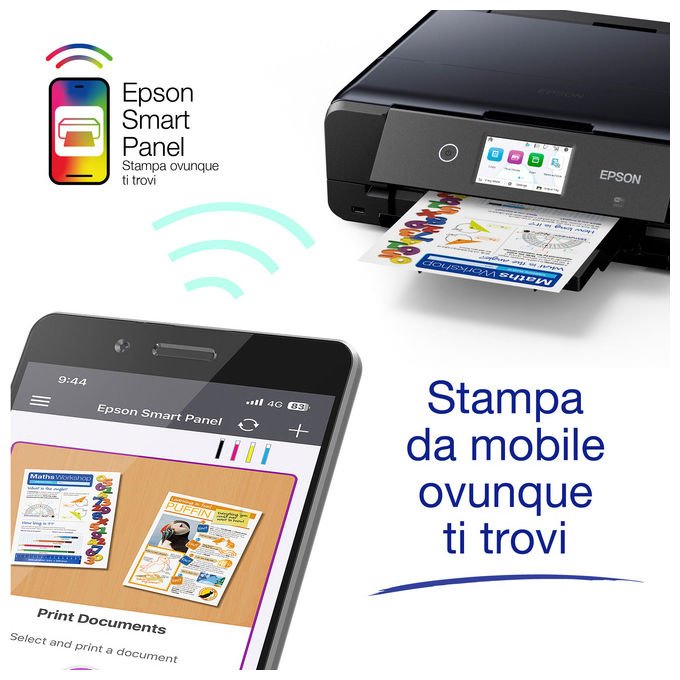 Epson C11CL95402 Expression Photo XP-980 Stampante Multifunzione Inkjet A3 Wi-Fi LCD Touch Nero